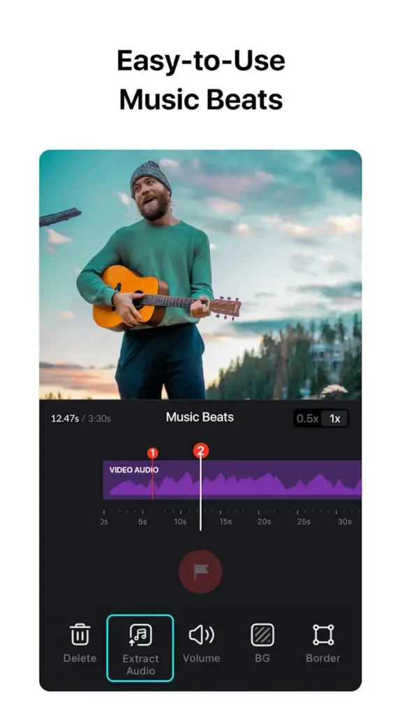 easy to use music beats is best feature of vn video editore mod apk
