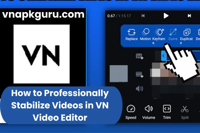 How to Stabilize shaky Videos in VN Video Editor