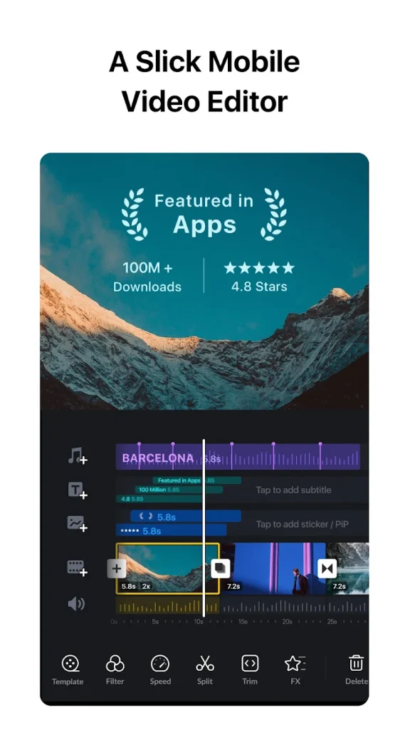 A slick mobile video editor